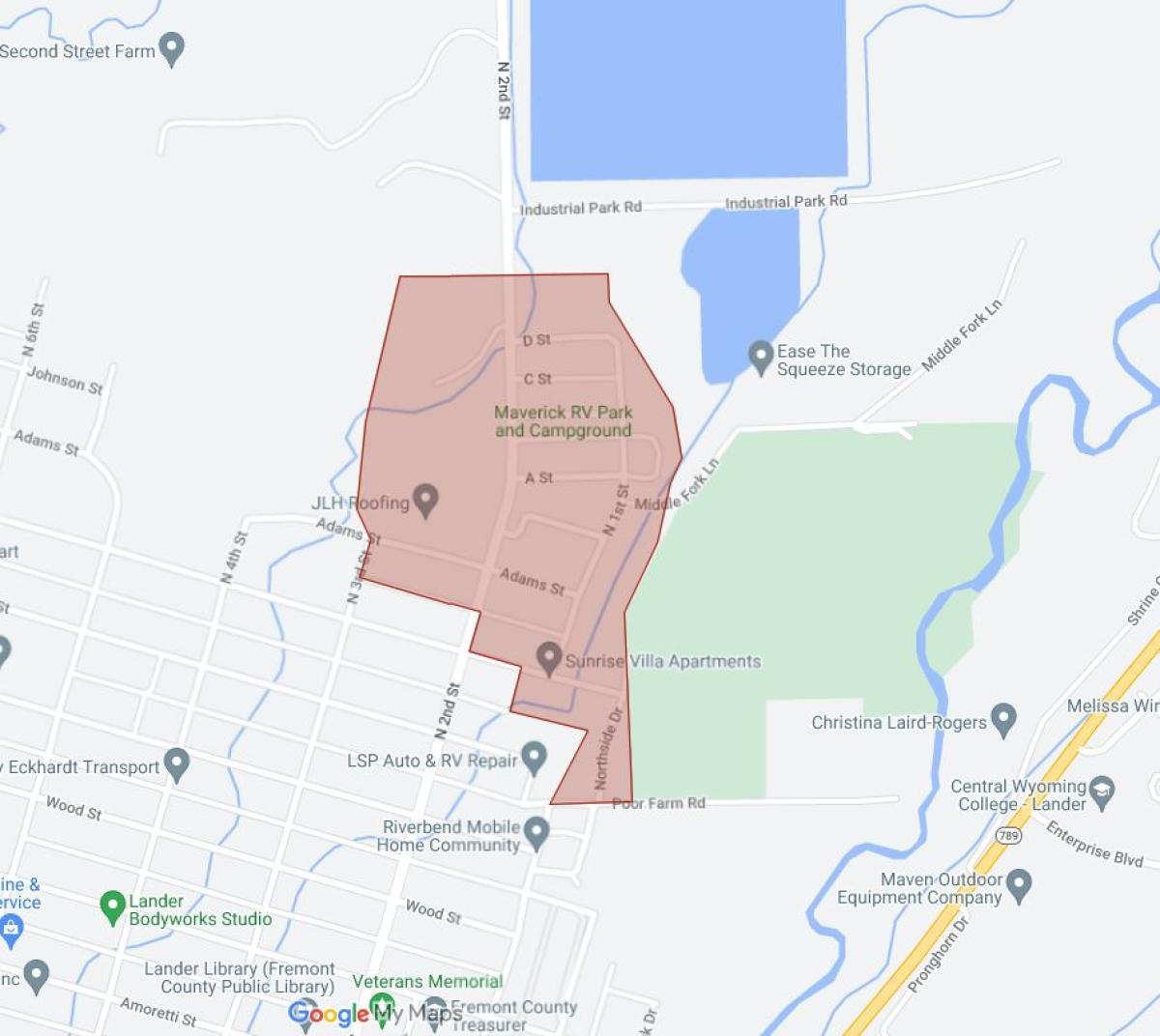Map Image of Water Outage